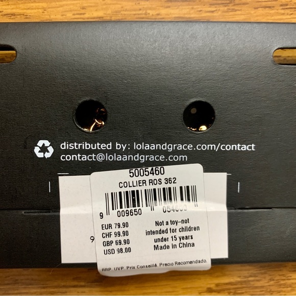 Lola and Grace Gold Swarovski Necklace - Picture 6 of 7